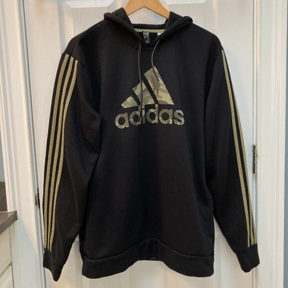 Adidas Men's Essentials Camo Badge of Sport BOS 3-Stripes Hoodie Size Large - Picture 7 of 7